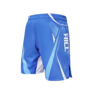 GREEN HILL 2023 Nuevos Shorts Azules de MMA, Ropa Deportiva Personalizada de Seda para Lucha y Boxeo, Técnica de Sublimación Lavada, Esencial para el Entrenamiento - Product Image 4