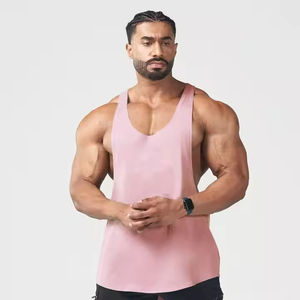 Débardeurs pour hommes respirants en coton tricoté 100% avec logo personnalisé, pour l'été et l'entraînement, grandes tailles, impression numérique, couleur personnalisée - Product Image 5