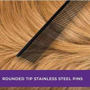 Wholesale OEM Top Quality Professional Stainless Steel Pin Comb 100% Anti-Static <b>Dog</b> & Cat Grooming Tool Durable for Pets - Product Image 2