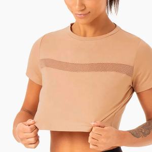 Haute qualité femmes haut court mode sport à manches courtes Logo personnalisé Sexy haut pour femme pour l'été Style décontracté en gros - Product Image 6