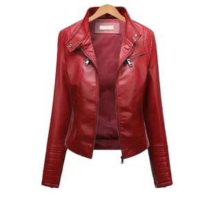 latest style Women leather Jacket Breathable Anti-Wrinkle Waterproof Eco-Friendly Premium Quality Lightweight women jacket - Product Image 2
