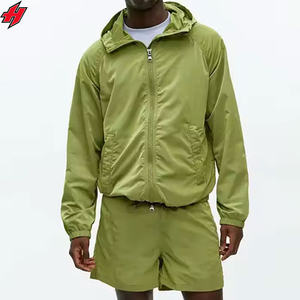 Conjunto de ropa de calle Vintage de alta calidad para hombre, conjunto cortavientos con logotipo personalizado, nuevo diseño, pantalones cortos impermeables, chándales cortos de verano - Product Image 5