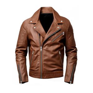 Veste légère en cuir pour homme Veste tendance en cuir coupe-vent unie décontractée et durable fabriquée au Pakistan Veste de qualité supérieure - Product Image 1