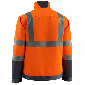 Hi Vis เสื้อแจ็คเก็ตทํางานผู้ชายก่อสร้างเครื่องแบบการมองเห็นสูงเสื้อผ้าสวมใส่เพื่อความปลอดภัยสวมใส่ทํางานแถบสะท้อนแสงแบบกําหนดเองสําหรับผู้ชาย - Product Image 2