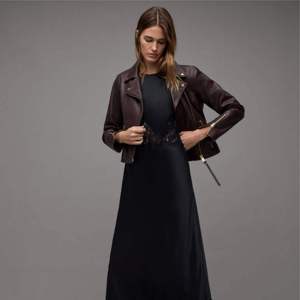 Premium Women Genuine <b>Sheepskin</b> Leather <b>Jacket</b> Slim Fit Burgundy Biker Moto Coat Wholesale Designer Autumn Winter Outerwear - Product Image 4