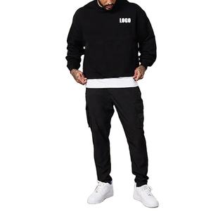 OEM Heavyweight French Terry Cotton Crew Neck Pullover for Men Custom Logo Embroidery Printed <b>Oversized</b> Boxy Fit Sweatshirt - Product Image 1