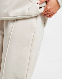 Conjunto Deportivo de 2 Piezas para Mujer, Invierno, Algodón, con Capucha, Top Corto y Sudadera Extra Grande, Cintura Elástica, Ligero - Product Image 4