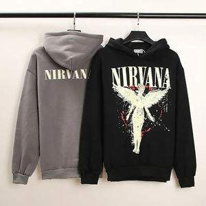Pull-over oversize sans ficelle pour hommes OEM de qualité supérieure Poids lourd unisexe Impression bouffante personnalisée Impression de logo - Product Image 5