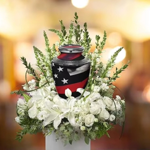 Urna de cremación de vidrio de aluminio de mosaico de tamaño adulto grande hecha a mano, funerales únicos con azulejos individuales para almacenamiento de cenizas - Product Image 1