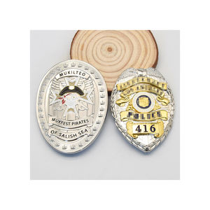 Custom Wholesale Plated Nickel Enamel Security Lapel <b>Pins</b> Badge for Sales - Product Image 6
