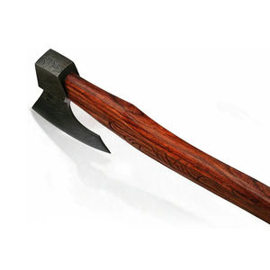 Hacha de Acero de Damasco Inspirada, con Mango Largo, Hecha a Medida para Campismo y Coleccionistas - Product Image 2