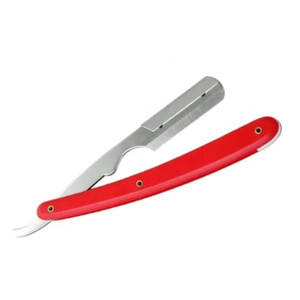 Maquinilla de afeitar recta para peluquero, corte profesional de garganta, mango de plástico de primera calidad, maquinilla de afeitar, 10 cuchillas de doble filo - Product Image 4