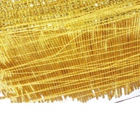 Frange à boucles en viscose de coton et rayonne de soie, lavable, écologique, sur mesure, faite à la main, avec franges en bouillon, pour OEM