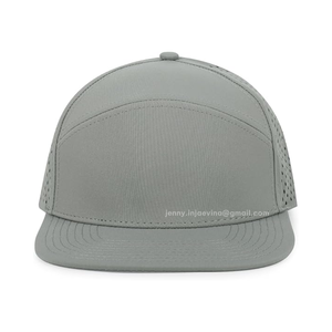 Snapback Performance Hat <b>Laser</b> Cut Perforated Hole Cap Polyester Spandex Water Resistant Golf Sport Hat Solid Color Blank Gorras - Product Image 2