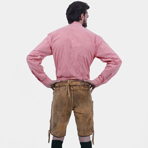 Fabricant pakistanais personnalisé nouveau short bavarois en daim véritable Shorts pour hommes Lederhosen Shorts bavarois - Product Image 4