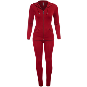 Survêtement léger en polyester pour femme, hiver, uni, décontracté, à capuche, longueur intégrale, personnalisé, écologique, respirant, en polaire - Product Image 1