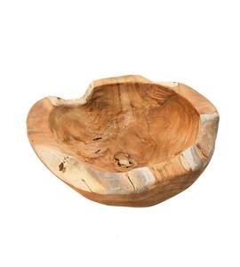 ไม้สักแต่ละอันจะแตกต่างกันไปชามน้ำตาล2บ้านไร่ตกแต่งแบบแท่นสำหรับโต๊ะ12 "ชามผลไม้ขนาดใหญ่ไม้ - Product Image 1