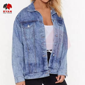 Veste en jean pour femmes, OEM ODM, logo personnalisé, veste en jean bleu en coton de qualité supérieure, fournisseur en gros - Product Image 4