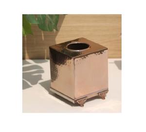 Best Price on Premium Quality Handmade Copper Tissue Box Simple Plain <b>Hammered</b> Metal <b>Holder</b> - Product Image 2