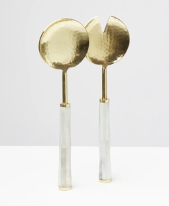 Juego de Cubiertos para Ensalada de Acero Inoxidable de Estilo Lujoso con Mango de Resina de Primera Calidad para Decoración de Bodas, Cocina de Hotel, Cubertería - Product Image 6