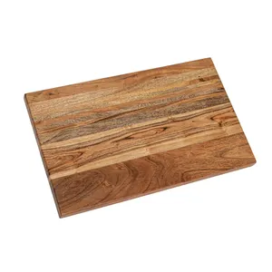 Planche à découper en bois d'acacia et de manguier naturel faite à la main pour la cuisine et le restaurant | Logo personnalisé disponible en gros exportation en vrac - Product Image 1