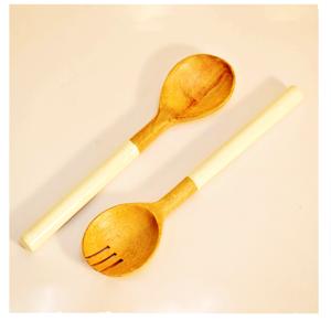 Handmade Unique Wooden Salad Tools Set of 2 Kitcheware <b>Items</b> Premium Wooden Utensils for Your Kitchen - Product Image 5