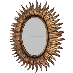 Salon or métal cadre salle de bain décoration suspendu rond moderne Rectangle luxe mur intérieur maison miroir - Product Image 3