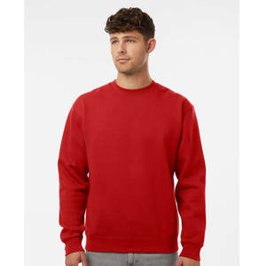 Otoño Invierno nuevos hombres 340gsm suave cálido polar sudadera básica de gran tamaño cuello redondo Casual bordado sudadera - Product Image 4