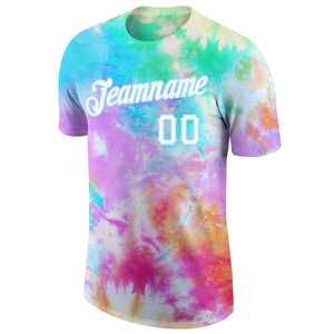 Camiseta de Manga Corta Unisex con Logotipo Personalizado, Fabricada en Fábrica, Ecológica, Sublimada, Tie Dye, de Secado Rápido, Cuello Redondo, de Polialgodón, para Verano - Product Image 2