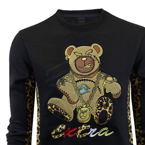 เสื้อสเวตเตอร์แขนยาวผ้าคอตตอนแบบเรียบสำหรับผู้ชายทรงสลิมฟิตแบบกำหนดเอง - Product Image 6