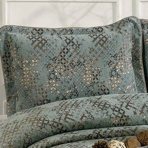 Ensemble de couvre-lit Guzide ANNA 4 pièces en chenille rayée 100% teinte, lavable, anti-acariens, taille King, pour usage domestique, Turquie - Product Image 2