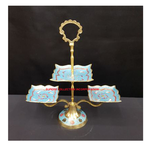 Présentoir à chocolat à quatre niveaux en relief massif en laiton de style arabe vente chaude et de haute qualité - Product Image 5