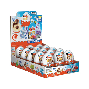 Pasticcini cremosi all'uovo di cioccolato al latte dolce Kin-der Joy pasticcini con ingredienti di caramelle alle noci sorprendono schemi di barrette e palline aromatizzati