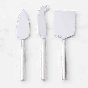 Juego de Cuchillos para Queso de Último Diseño, Cuchillos para Queso de Metal con Acabado Plateado para Cocina Casera, Cuchillos para Mantequilla para Restaurantes y Hoteles - Product Image 1