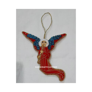 2024 nouveau Design incroyable doré Zari broderie ornements suspendus de noël pour la maison et la fête d'anniversaire décoration but article - Product Image 1