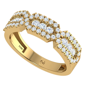 Bague en or 14 carats et diamants naturels au design classique pour femme 0,80 ct - Product Image 1