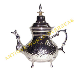 ที่เสิร์ฟชาโทนสีเงินแบบเดี่ยวหรูหรามีเอกลักษณ์ลายนูนเปลือกบนฐานของสะสมเป็นของขวัญชิ้นกลางห้องครัวทำจากโลหะ - Product Image 1