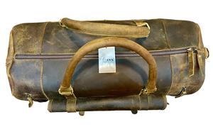 Bolsa de viaje de lona de cuero para exteriores hecha a mano personalizada al por mayor, bolsa de traje de negocios con cierre de cremallera para hombre - Product Image 3