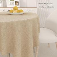Nappe ronde en chenille personnalisée, douce et tricotée, pour mariage, banquet, hôtel, maison, salle à manger, fête, décoration extérieure