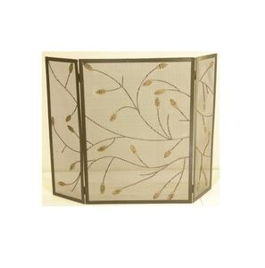 Pantalla de chimenea duradera de Metal negro independiente de 3 paneles de alta calidad para interiores - Product Image 3