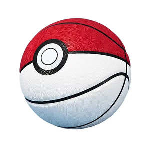 Ballon de basket-ball Pokémon Pokeball avec logo personnalisé, tailles 5 et 6, pour entraînement en salle, en caoutchouc et cuir, avec impression couleur - Product Image 5