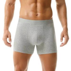 Calzoncillos bóxer de algodón LICRA sin costuras cómodos para hombre al por mayor, pantalones cortos deportivos transpirables con estampado de logotipo personalizado - Product Image 4