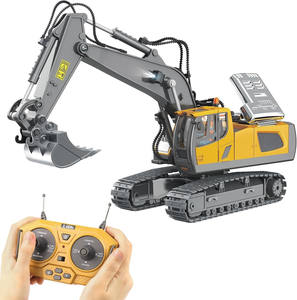 Jouet d'excavatrice télécommandée, excavatrices RC, pelle hydraulique, jouets de construction, cadeau de Noël pour enfants - Product Image 1