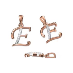 สร้อยคอจี้ตัวอักษร E ชุบทอง18K ทันสมัยสำหรับผู้หญิงจี้ตัวอักษร E สวยของขวัญที่สมบูรณ์แบบจี้เสน่ห์ - Product Image 5