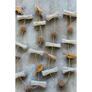 Guirnalda de adorno de puerta de plata Natural hecha a mano de 150cm para decoración de pared producto de decoración del hogar - Product Image 4