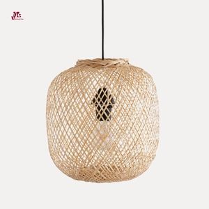 Hot Items Rattan Bamboo <b>Lampshade</b> Natural Bamboo Pendant Light for Home <b>Kitchen</b> Hotel Decoration - Product Image 1