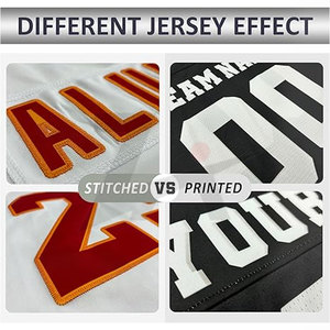 Maillot de football américain personnalisable pour jeunes Patch supérieur respirant par sublimation sérigraphié Design d'équipe personnalisé - Product Image 3