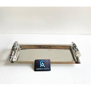 ถาดเสิร์ฟสแตนเลสขายดี พร้อมหูจับ MOP สำหรับใช้ในบ้าน โรงแรม ถาดเก็บของ สำหรับห้องนั่งเล่นหรูหรา ถาดอาหารเช้า - Product Image 4