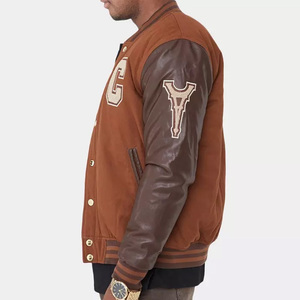 Vestes en laine avec logo personnalisé de qualité supérieure patchs brodés Vestes Letterman de baseball pour hommes Blouson bombardier de baseball pour hommes - Product Image 5