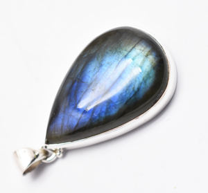 Pendentif en labradorite bleue, argent sterling 92,5 (vente en gros), pendentif en argent pur à feu bleu, cadeau de Noël - Product Image 5